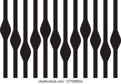 Abstract wavy seamless background, black and white 