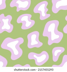 Abstract wavy seamless pattern. Vector background with organic liquid shapes. Perfect for textile, fabric, wrapping paper. 90s, 00s aesthetic. Retro wavy background