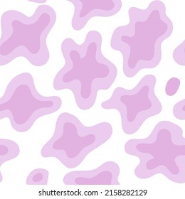 Abstract wavy seamless pattern. Vector background with organic liquid shapes. Perfect for textile, fabric, wrapping paper. 90s, 00s aesthetic. Retro wavy background