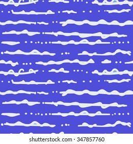 Abstract wavy seamless pattern, vector background. Colorful puzzle background for decoration or backdrop. Unstable composition. Doodle seamless patterns. Vector illustration