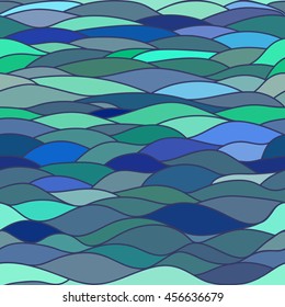 Abstract wavy seamless pattern, vector pattern background.