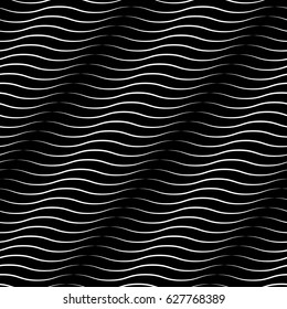 Abstract wavy seamless pattern. Vector illustration. Fashion wave texture. Geometric template. Graphic style for wallpaper, wrapping, fabric, background design, apparel, print production.
