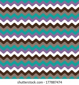 Abstract wavy seamless vector pattern in bright colors. 