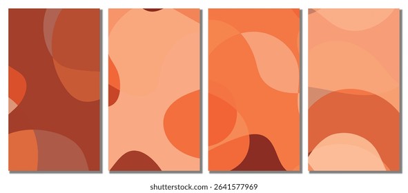 Abstract Wavy Set Background. Abstract Banner Background. Vector Illustration.