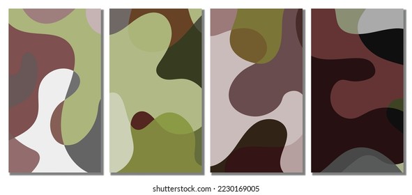 Abstract wavy set background. Design with winter color. Vector illustration design.