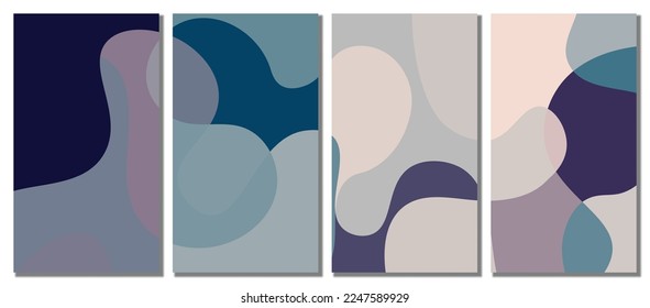 Abstrakter, gewellter Hintergrund. Design mit dunkler Farbe. Vektorgrafik.