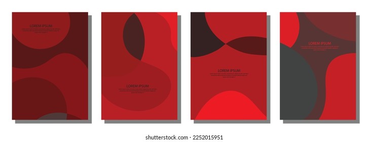 Abstract wavy set background. Design with dark color. Vector illustration.