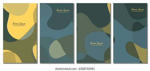 Abstract wavy set background. Design with winter color. Vector illustration design.