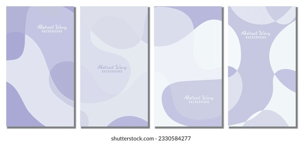 Abstract wavy set background. Design with winter color. Vector illustration design.