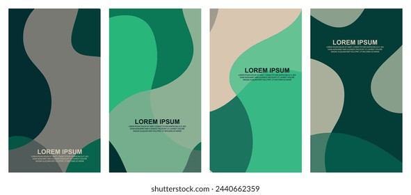 Abstract wavy set background. Design with pastel color. Vector illustration design.