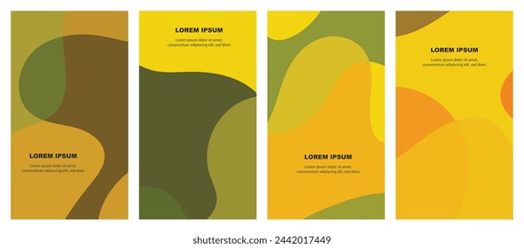 Abstract wavy set background. Design with pastel color. Vector illustration design.