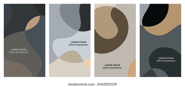 Abstract wavy set background. Design with pastel color. Vector illustration design.