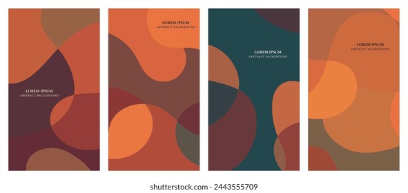 Abstract wavy set background. Design with pastel color. Vector illustration design.