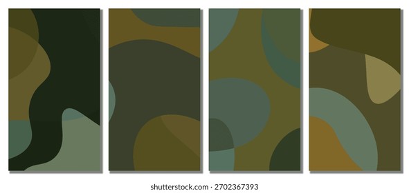 Fundo de conjunto ondulado abstrato. Design com cor escura. Ilustração vetorial.
