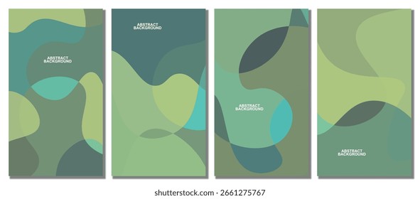 Abstract wavy set background. Abstract illustration. Vector illustration.