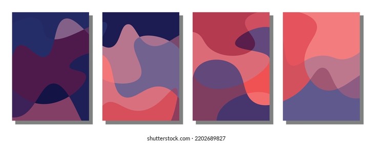 Abstract wavy set background. Abstract background. Abstract wavy set background. Vector illustration.