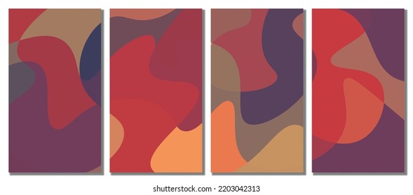 Abstract wavy set background. Abstract background. Abstract wavy set background. Vector illustration.