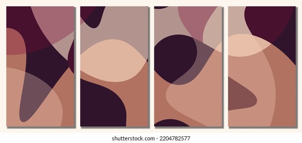 Abstract wavy set background. Abstract set. Vector illustration.