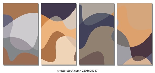 Abstract wavy set background. Abstract background. Vector illustration.
