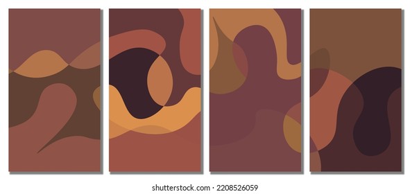 Abstract wavy set background. Abstract background. Vector illustration.