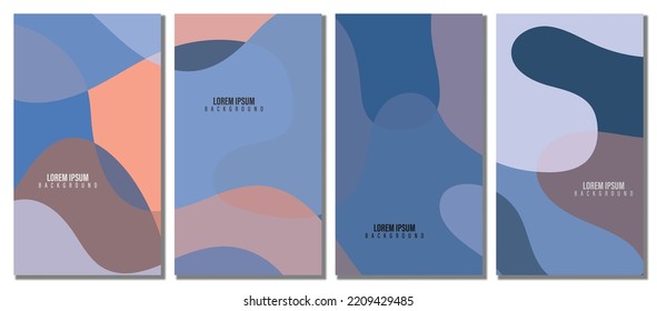 Abstract wavy set background. Abstract background. Vector illustration.