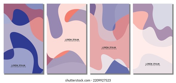 Abstract wavy set background. Abstract background. Vector illustration.