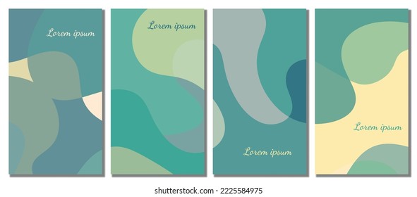 Abstract wavy set background. Abstract background. Vector design illustration.