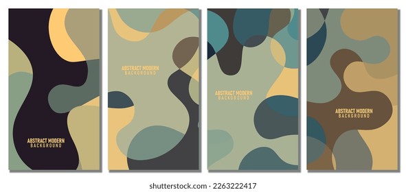 Abstract wavy set background.  Abstract background. Vector illustration.