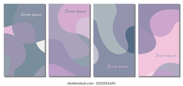 Abstract wavy set background. Abstract background. Vector design illustration.