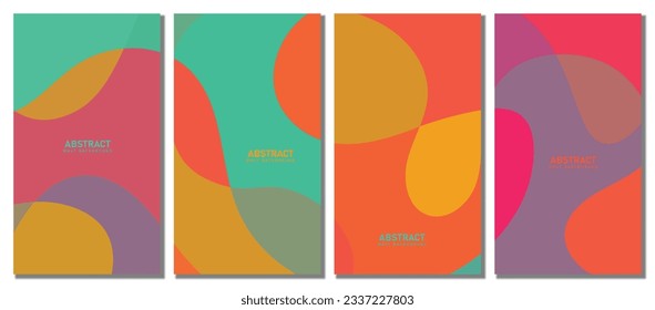 Abstract wavy set background. Abstract background. Vector design illustration.