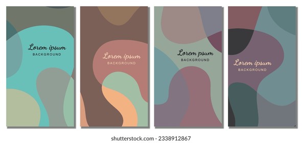 Abstract wavy set background. Abstract background. Vector design illustration.