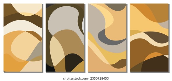 Abstract wavy set background. Abstract background. Vector illustration.