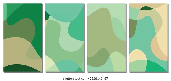 Abstract wavy set background. Abstract background. Vector illustration.