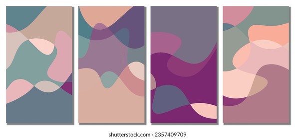 Abstract wavy set background. Abstract background. Abstract wavy set background. Vector illustration.