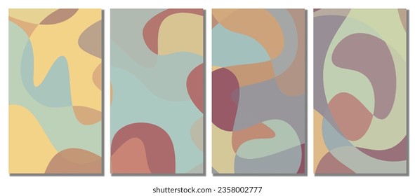 Abstract wavy set background. Abstract background. Abstract wavy set background. Vector illustration.