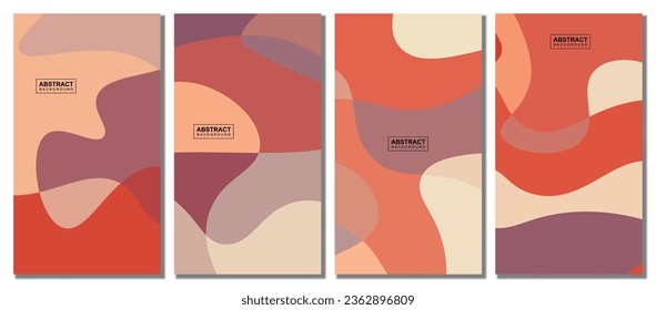 Abstract wavy set background. Abstract background. Vector illustration.