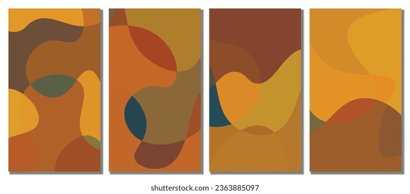 Abstract wavy set background. Abstract background. Vector illustration.
