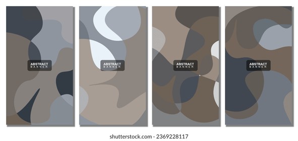 Abstract wavy set background. Abstract background. Vector illustration.