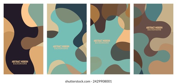 Abstract wavy set background.  Abstract background. Vector illustration.