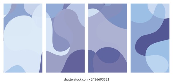 Abstract wavy set background.  Abstract background. Vector illustration.