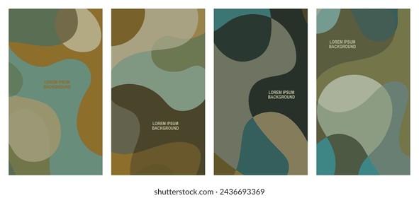Abstract wavy set background.  Abstract background. Vector illustration.