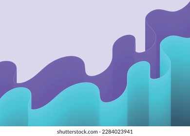 Abstract wavy shape background design in color