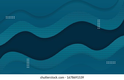 abstract wavy shape banner design