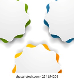Abstract wavy shape design. Vector background