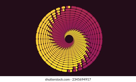 Abstract wavy shape and spiral form of color in purple layer shade background. You can use it as a banner or background.