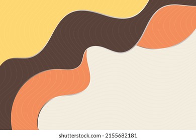 Abstract wavy shapes and silver gradient lines background design. Yellow, orange, and brown stylish curve wave pattern illustration. Abstract grid lines texture overlay