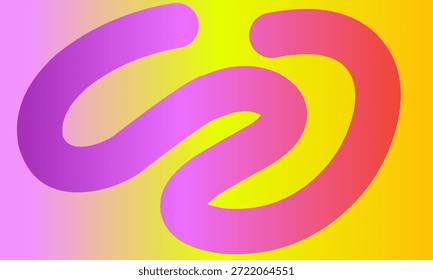 Abstract wavy single lines. Thick wavy gradient vector lines. Rainbow wavy pattern with colored background.