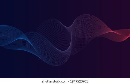 Abstract wavy smoke lines background