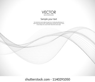 Abstract wavy smooth dynamic illustration. Vector background for web in motion style.