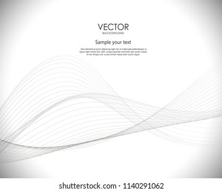 Abstract wavy smooth dynamic illustration. Vector background for web in motion style.